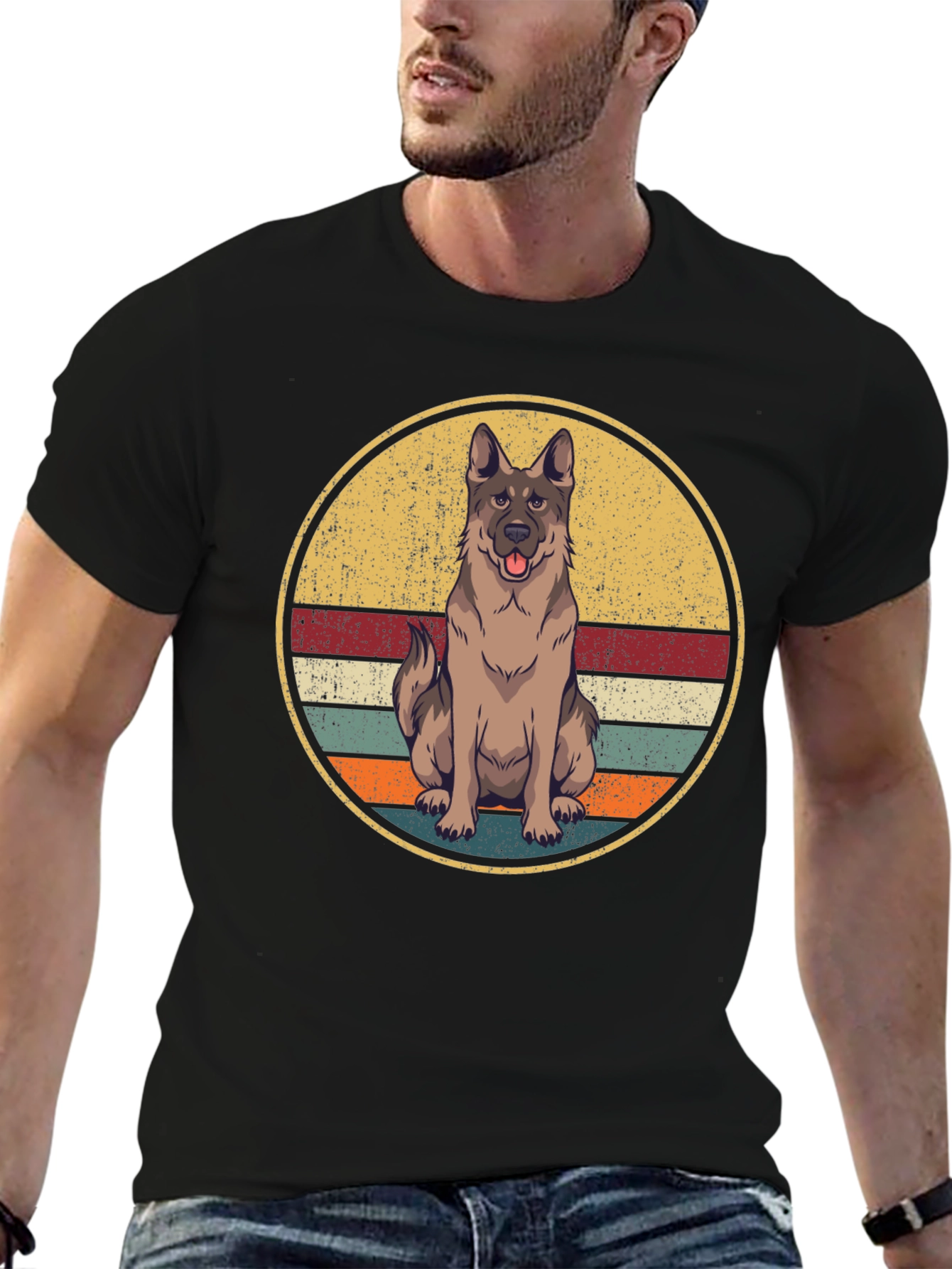 Retro Dog T-Shirt - Vintage Style Canine Tee