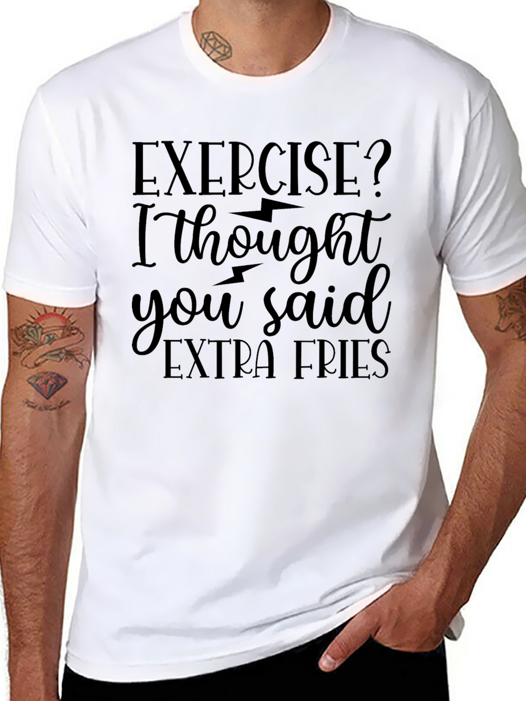 Exercise? Extra Fries Graphic Tee