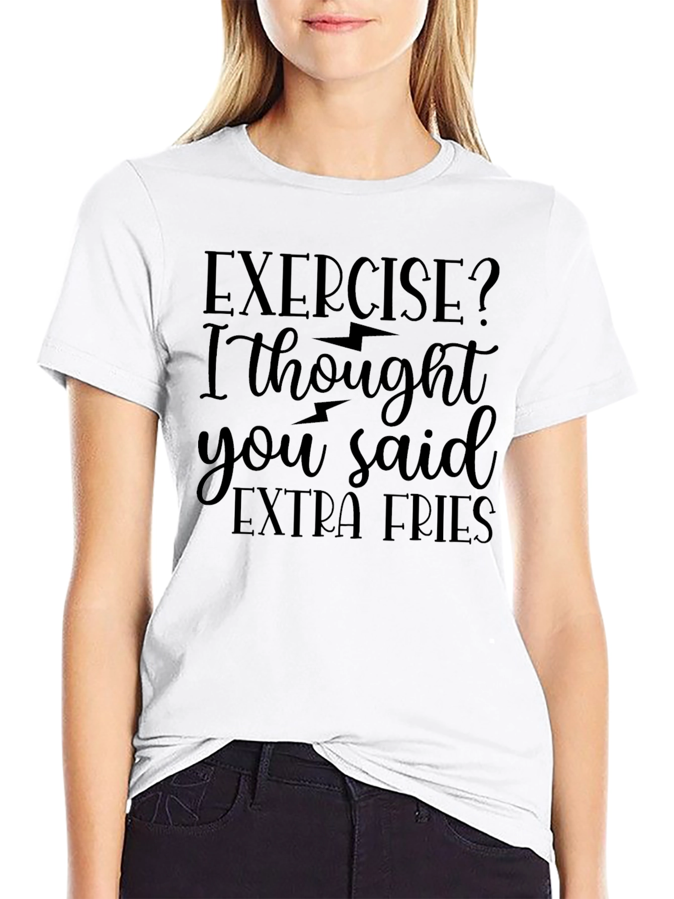 Exercise? Extra Fries Graphic Tee