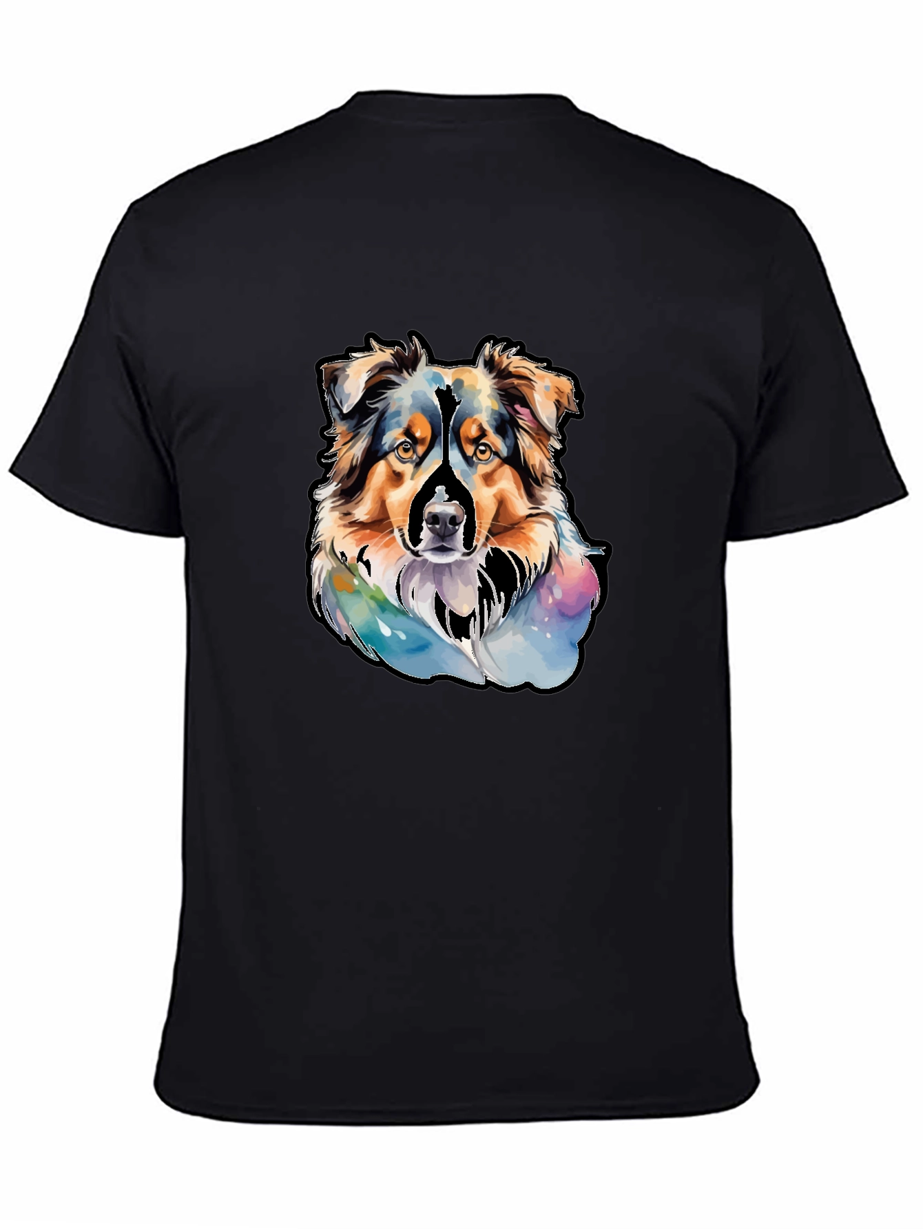 Australian Shepherd Dog Watercolor T-Shirt