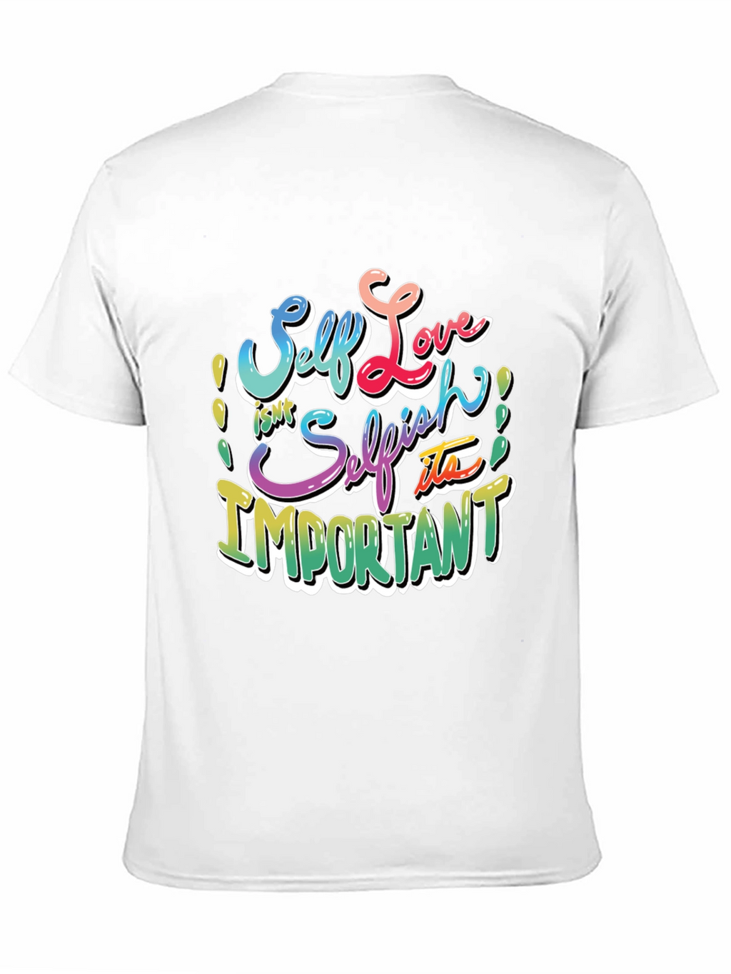 Self Love Graphic T-Shirt - Black Crew Neck