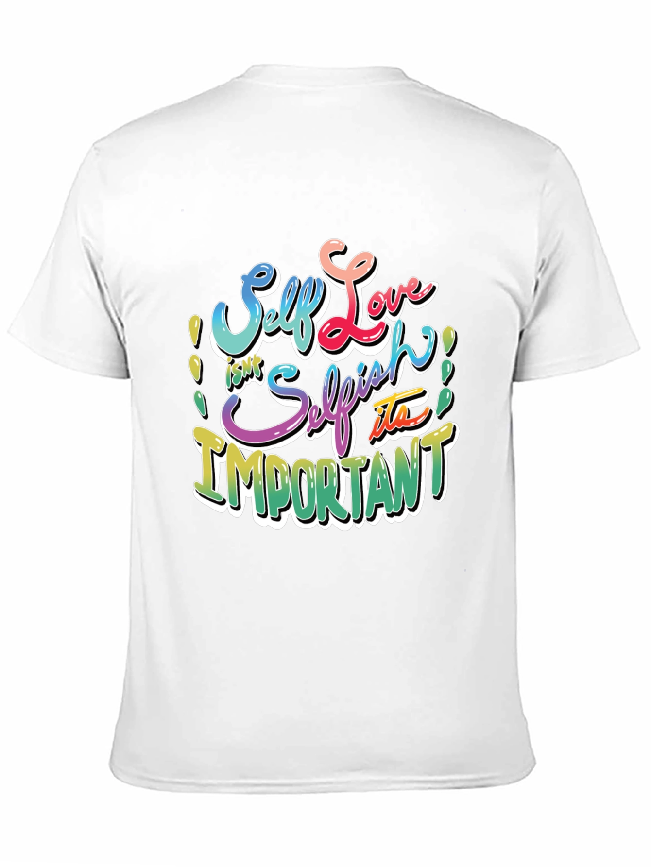 Self Love Graphic T-Shirt - Black Crew Neck
