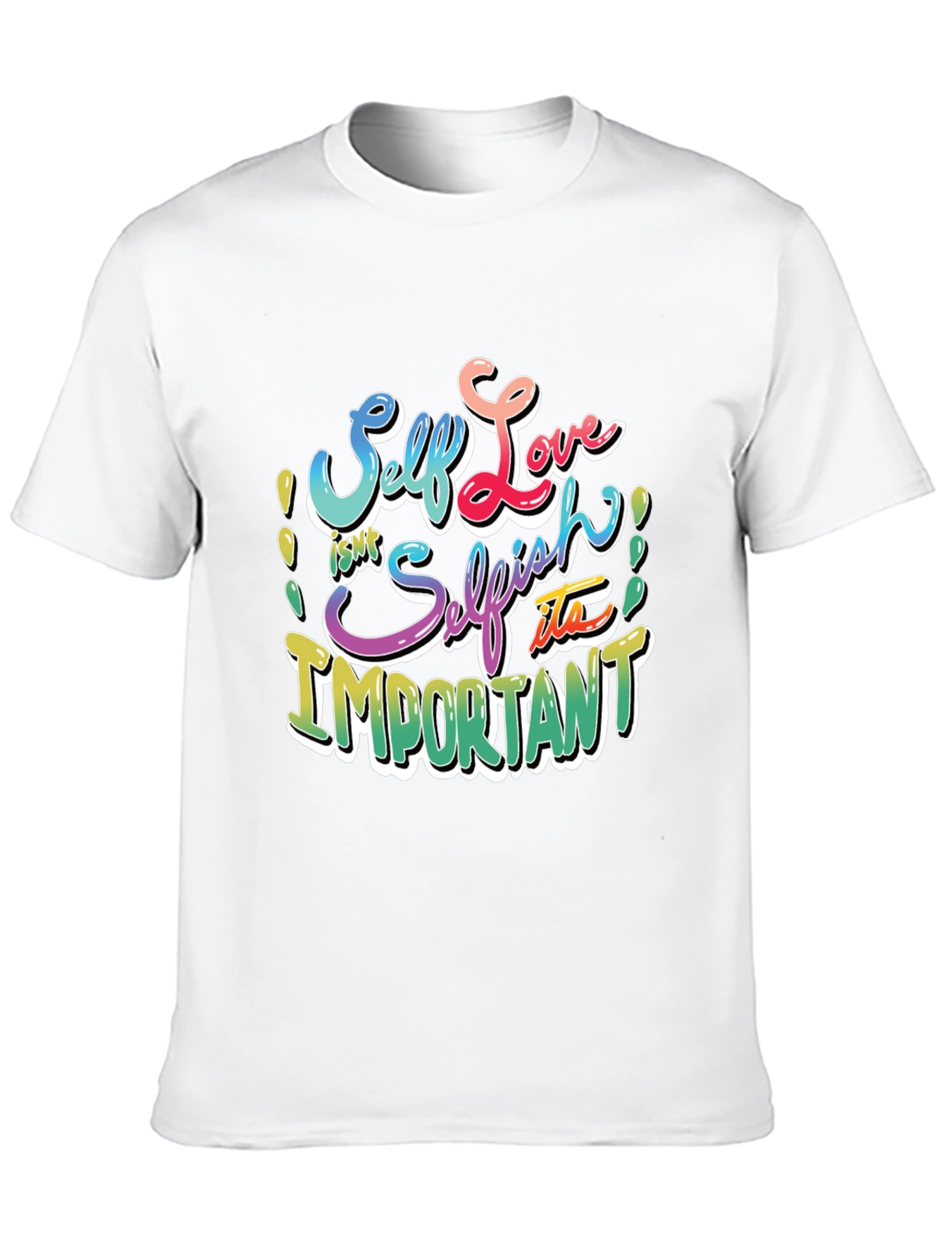 Self Love Graphic T-Shirt - Black Crew Neck