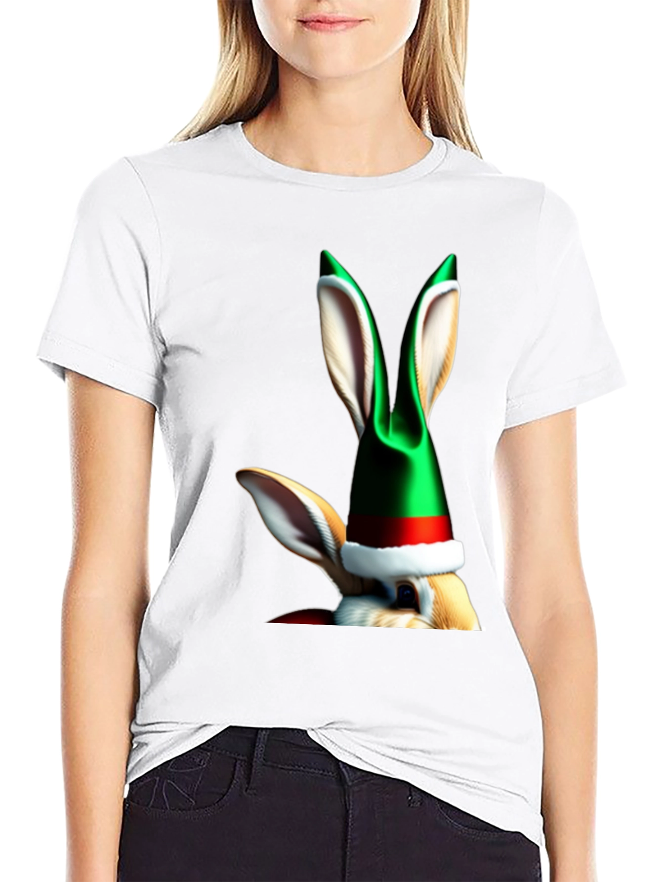 Festive Rabbit Tee - Holiday Humor