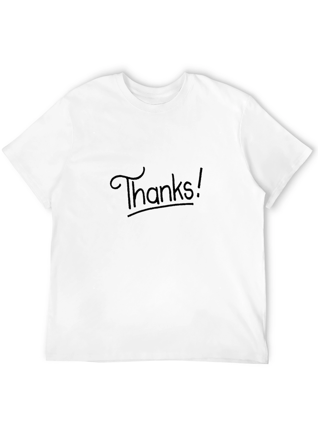 Black Thanks! Graphic Tee - Casual Style