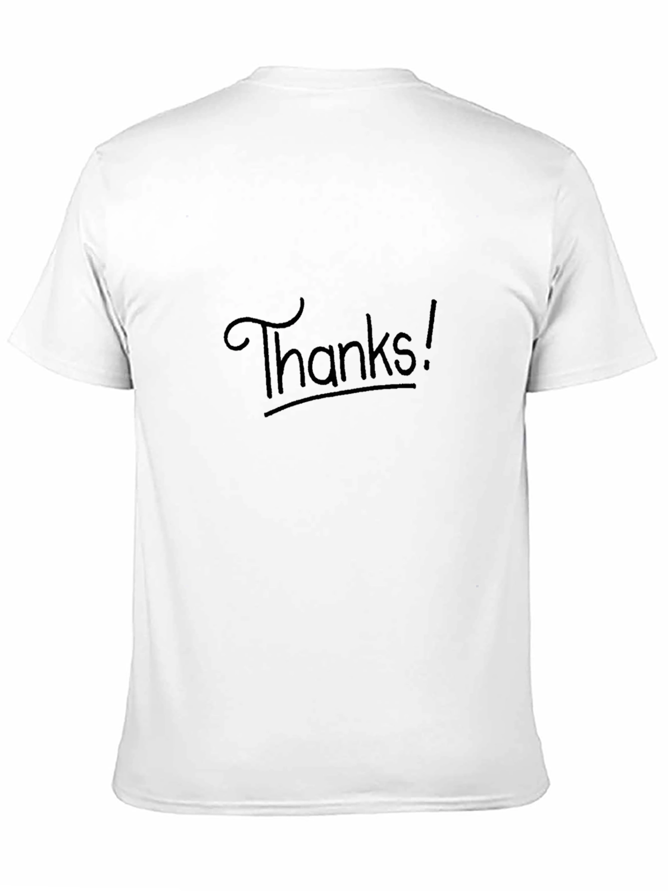Black Thanks! Graphic Tee - Casual Style