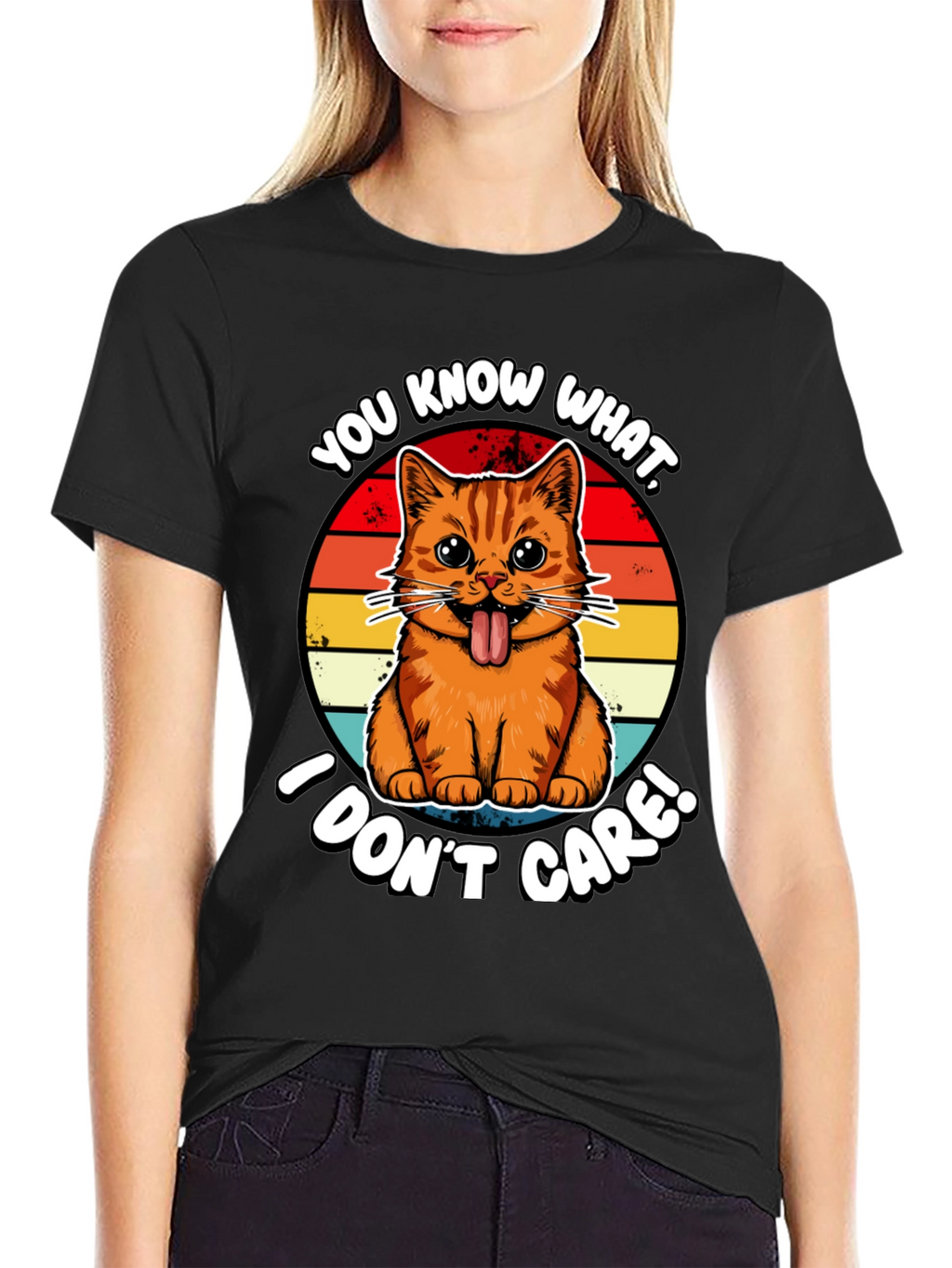 You Know What I Dont Care! Cat T-Shirt
