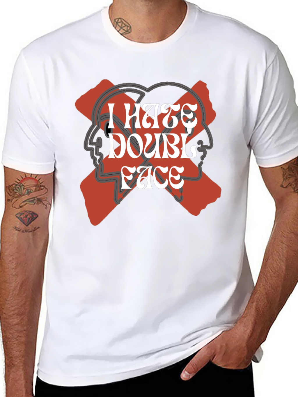 I Hate Double Face Graphic Tee