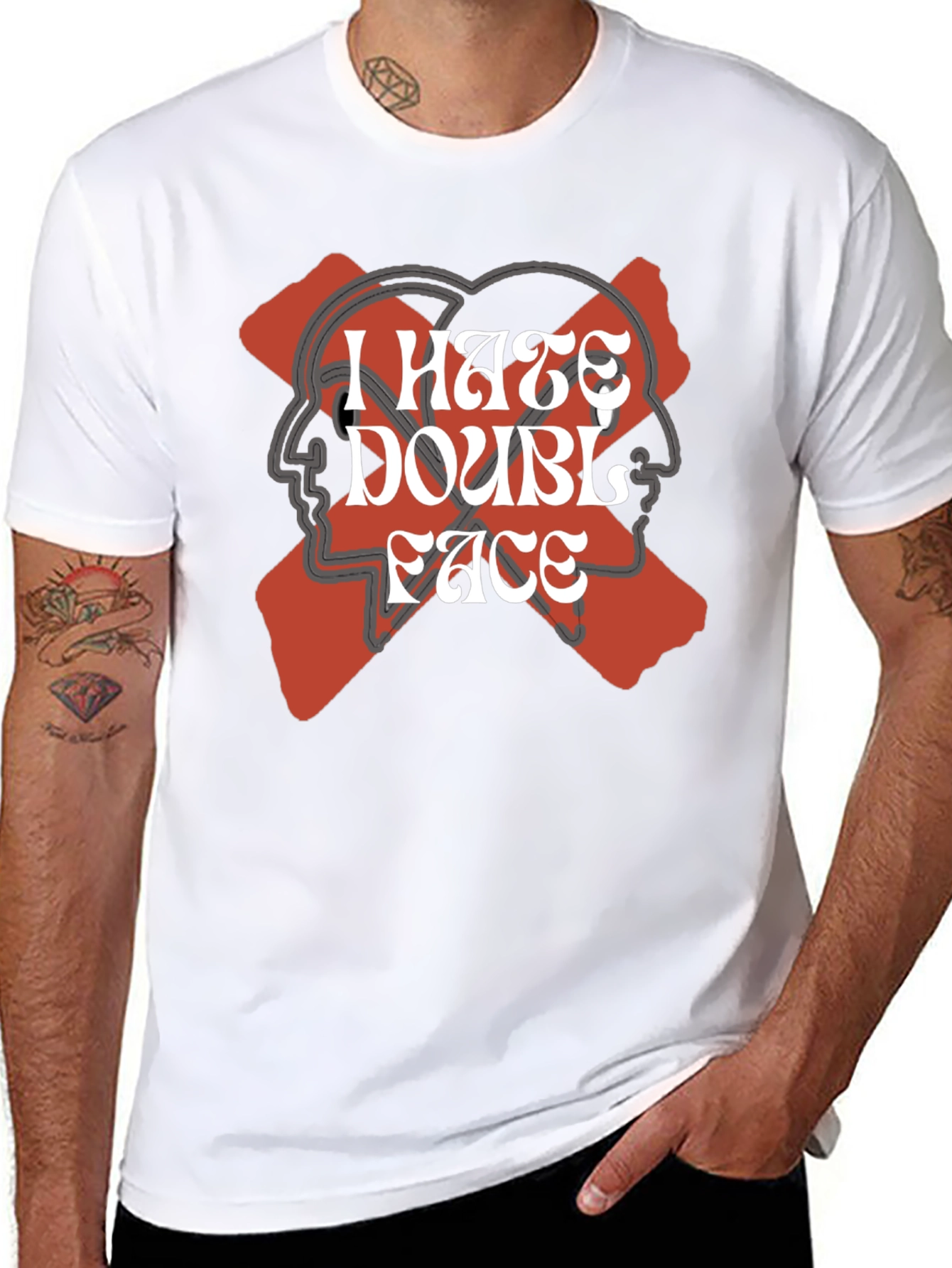 I Hate Double Face Graphic Tee