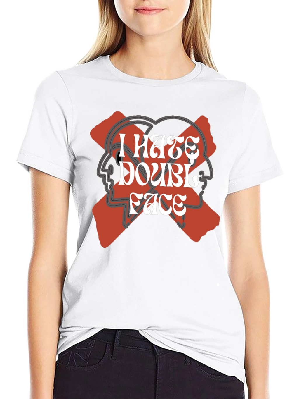 I Hate Double Face Graphic Tee