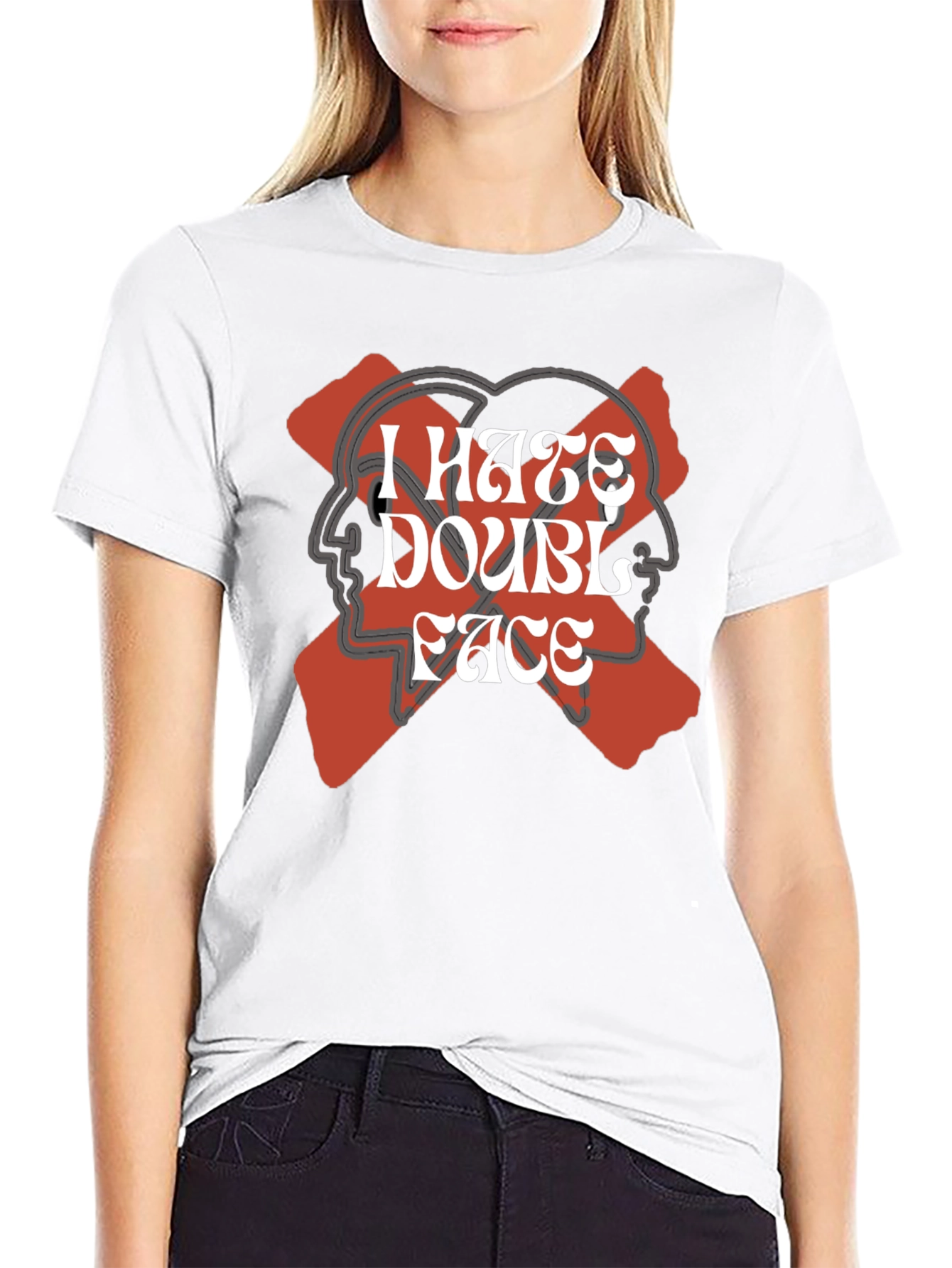 I Hate Double Face Graphic Tee