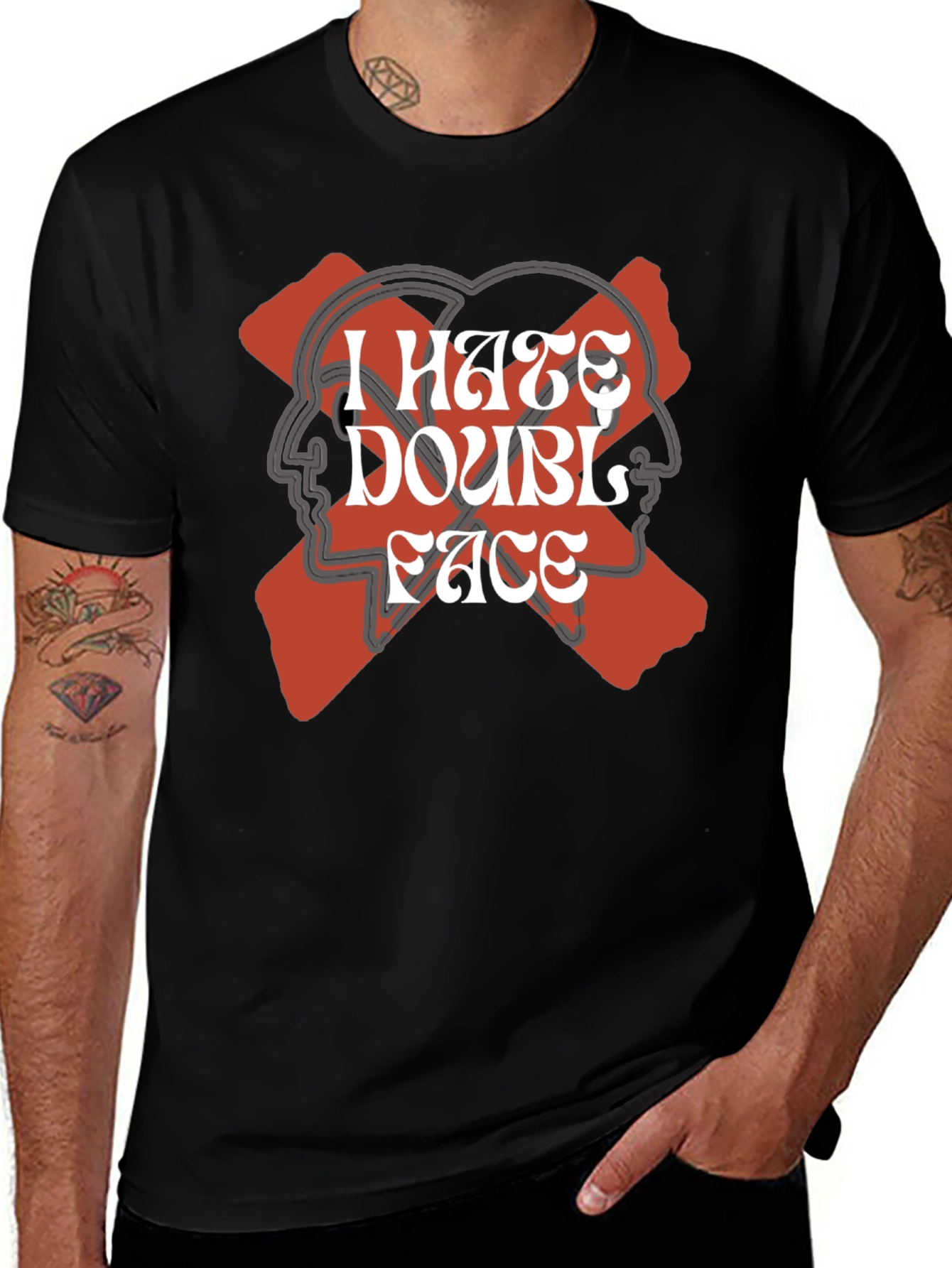 I Hate Double Face Graphic Tee