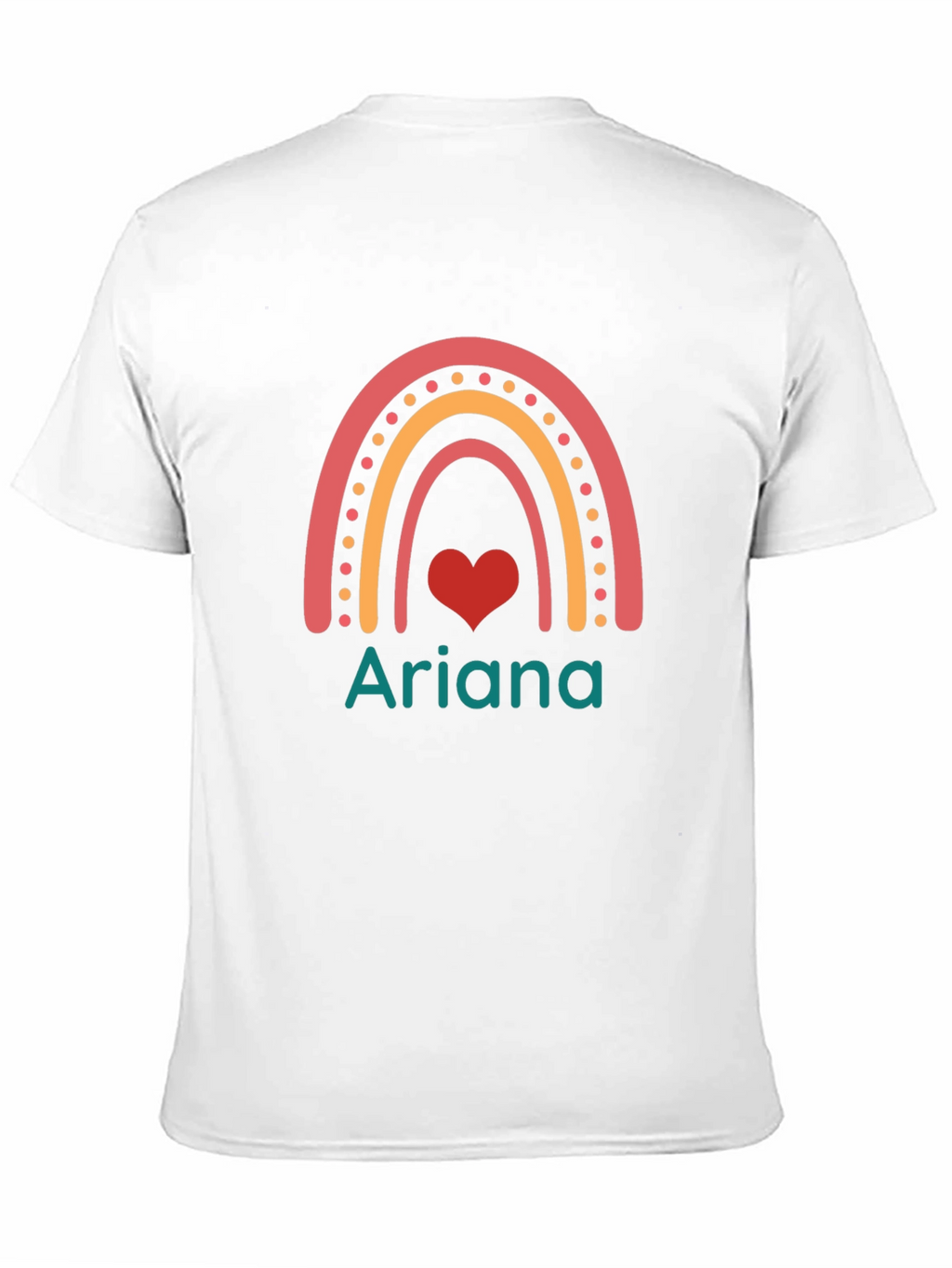 Rainbow Heart Ariana Custom T-Shirt - Black
