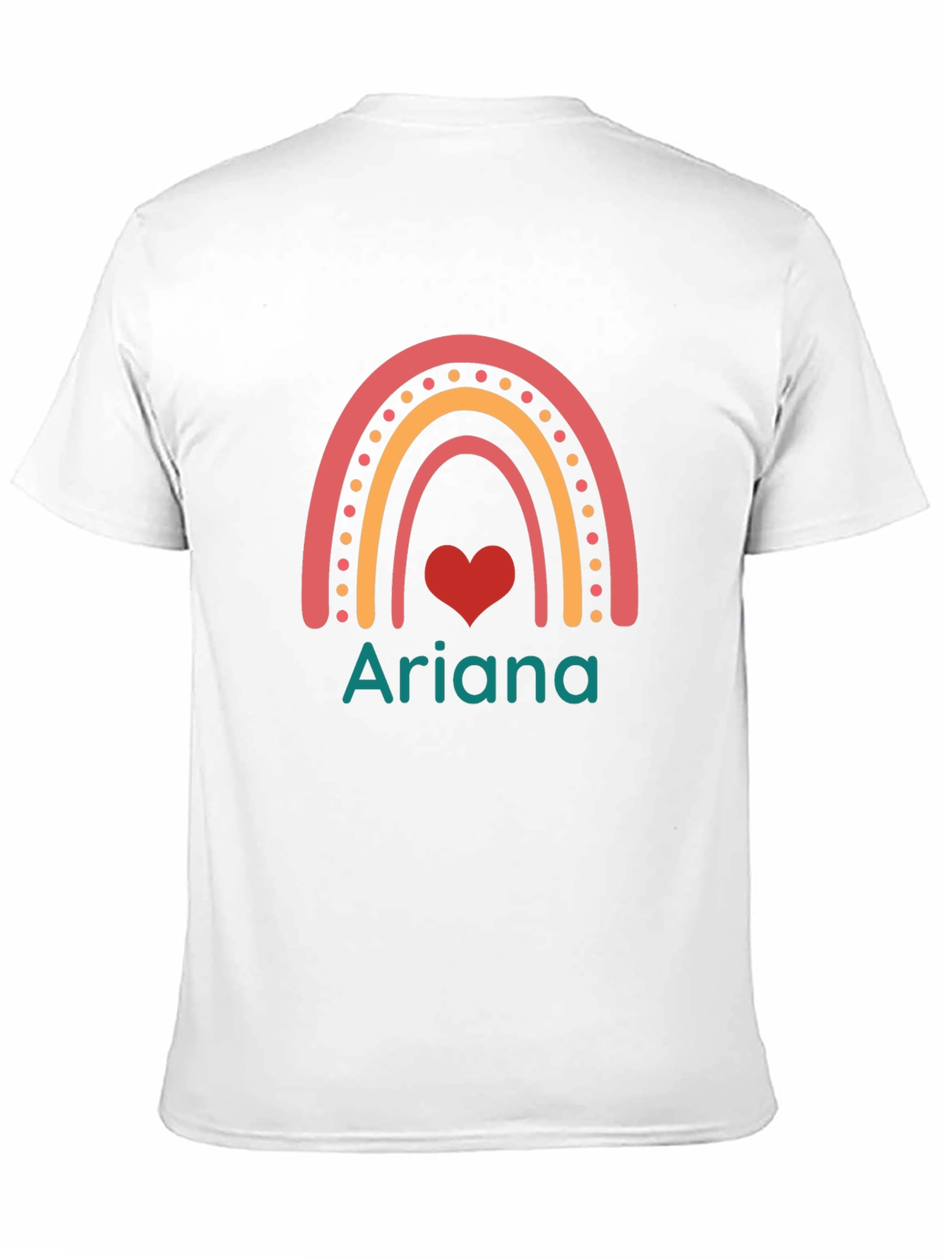 Rainbow Heart Ariana Custom T-Shirt - Black