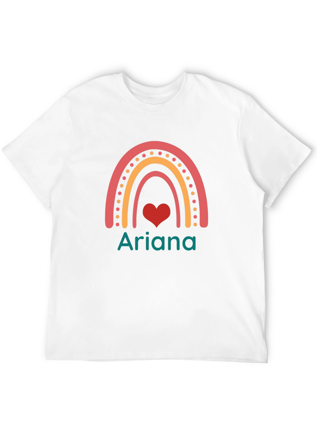Rainbow Heart Ariana Custom T-Shirt - Black