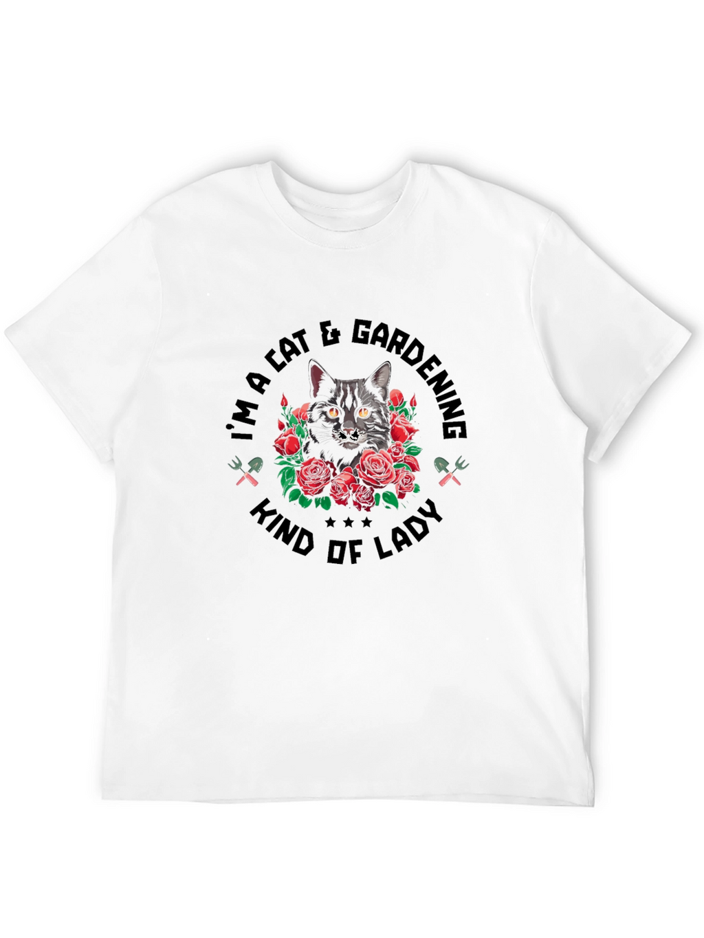 Cat & Gardening Lady T-Shirt
