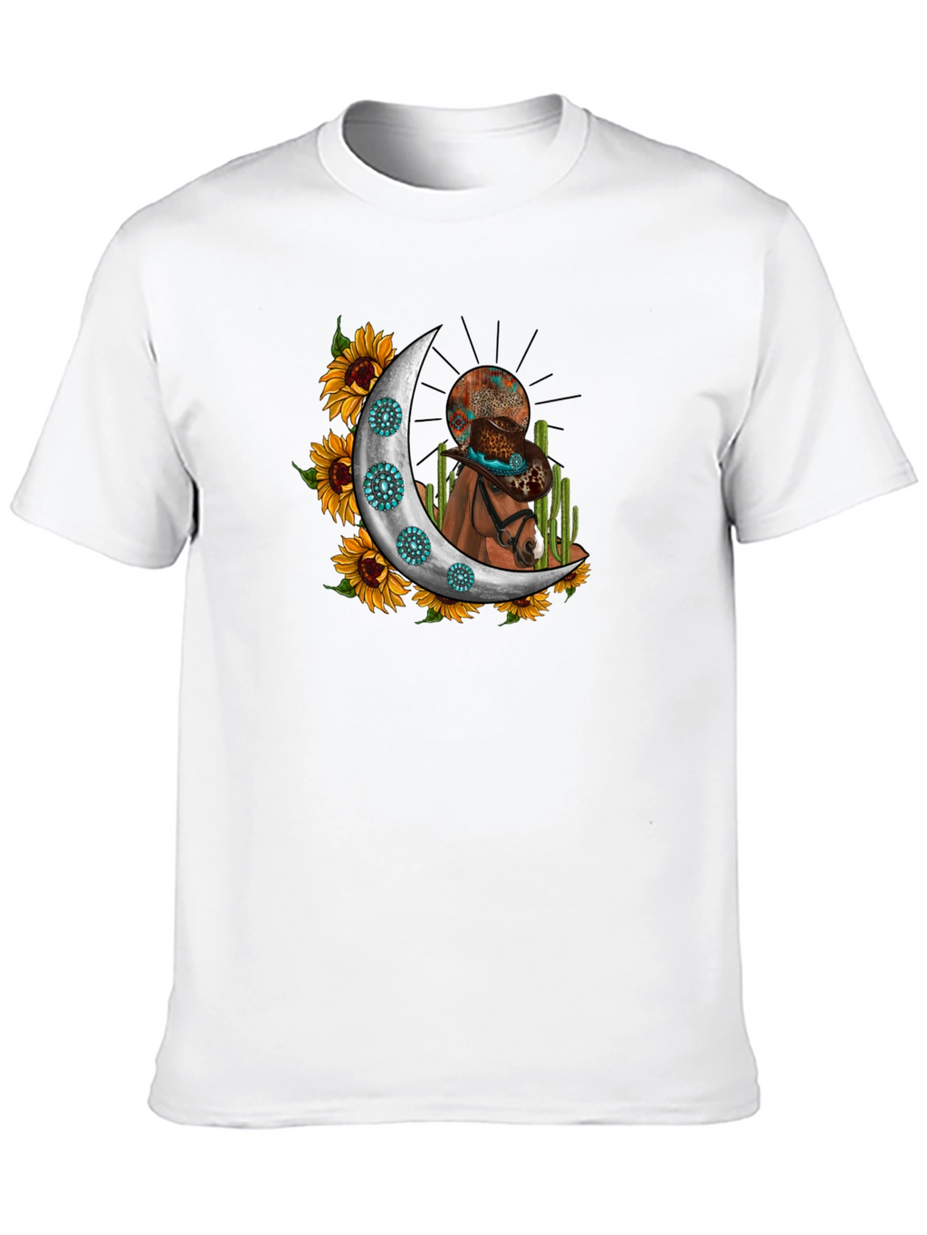 Cowboy Horse in Moon T-Shirt