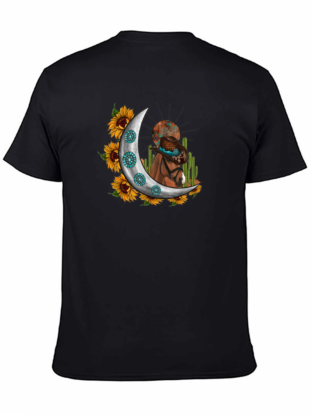 Cowboy Horse in Moon T-Shirt
