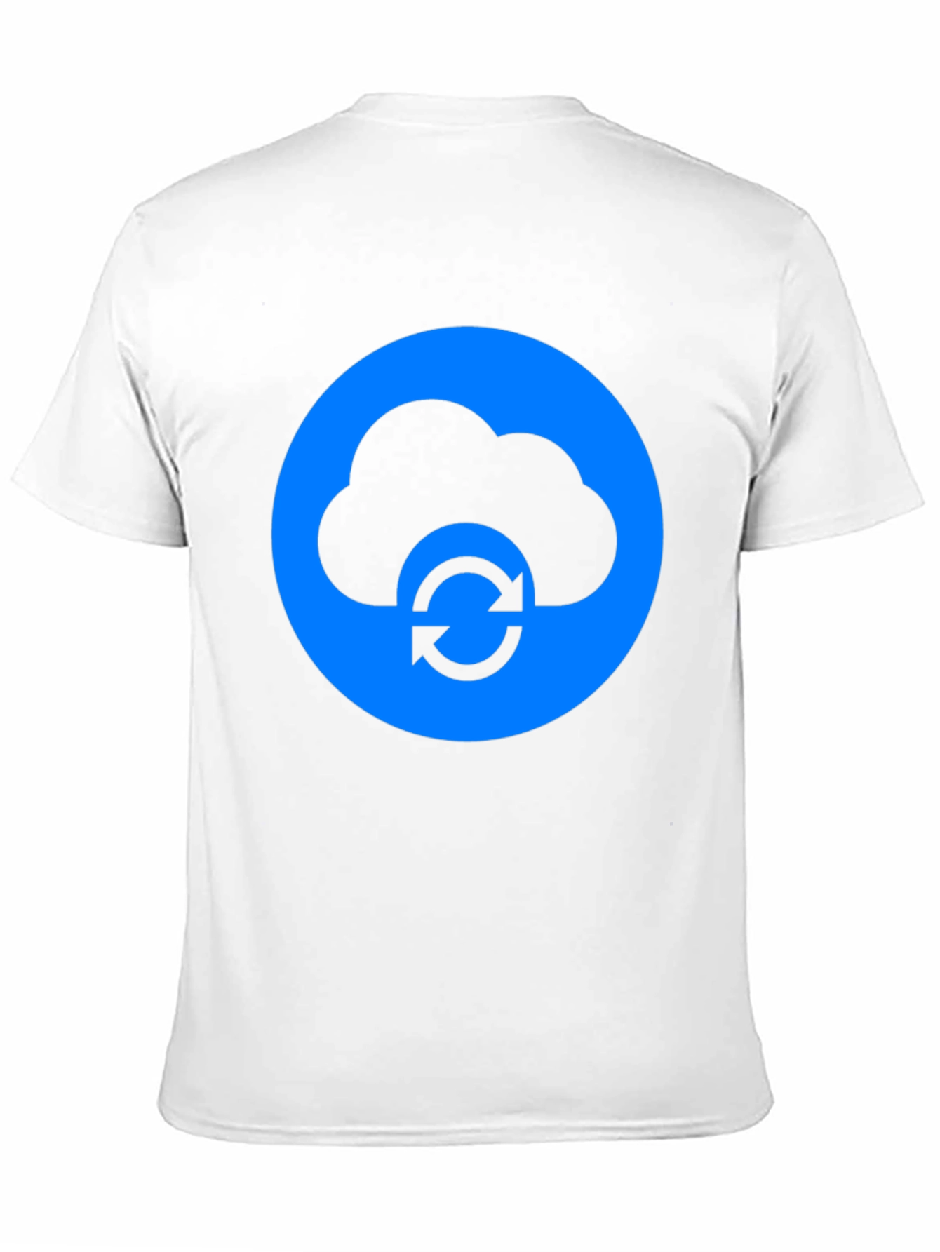 Cloud Sync Black T-Shirt - Modern Tech Design