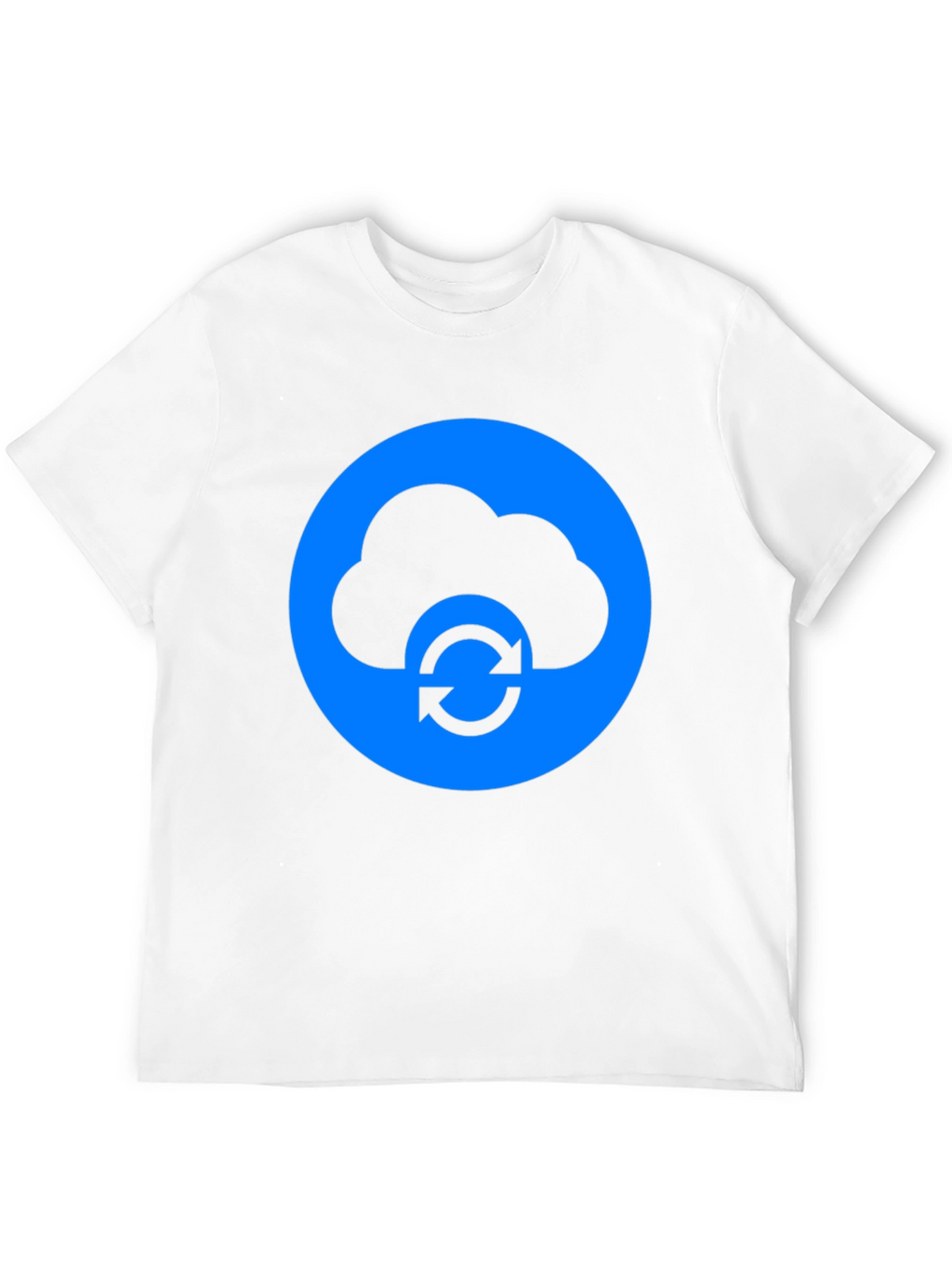 Cloud Sync Black T-Shirt - Modern Tech Design