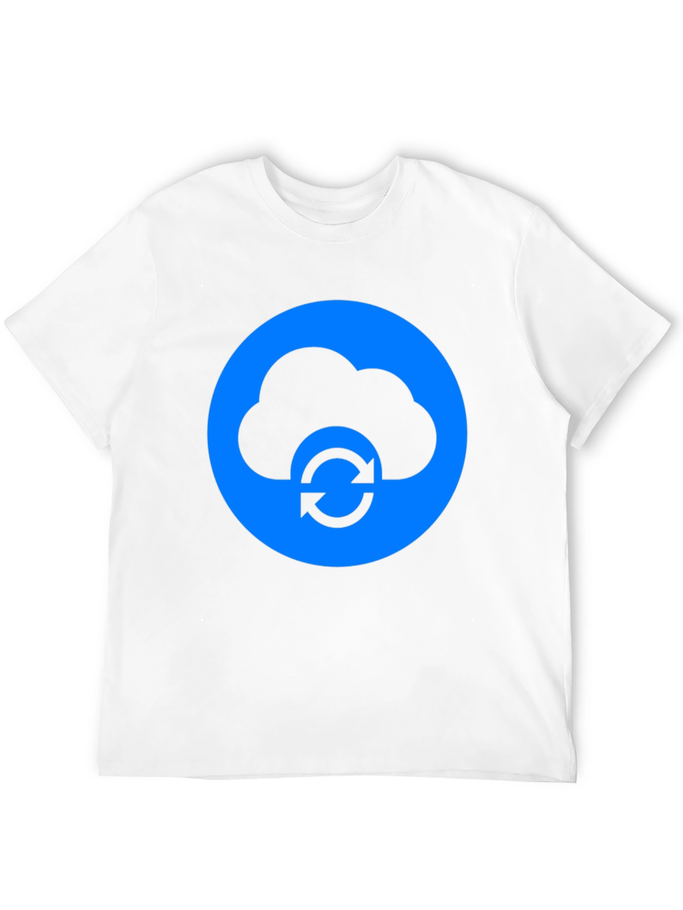 Cloud Sync Black T-Shirt - Modern Tech Design