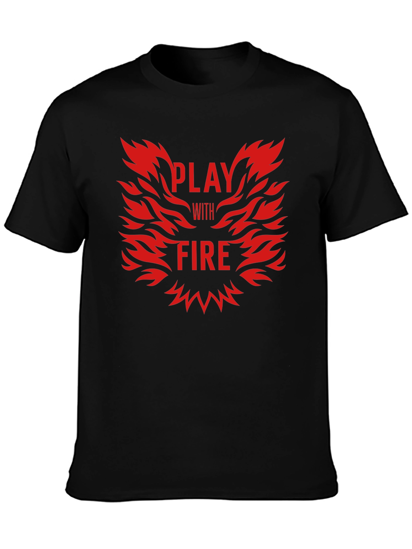 Play With Fire Black Graphic Tee