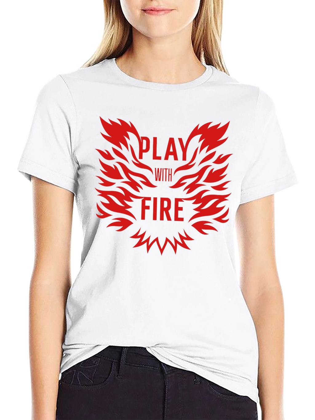 Play With Fire Black Graphic Tee