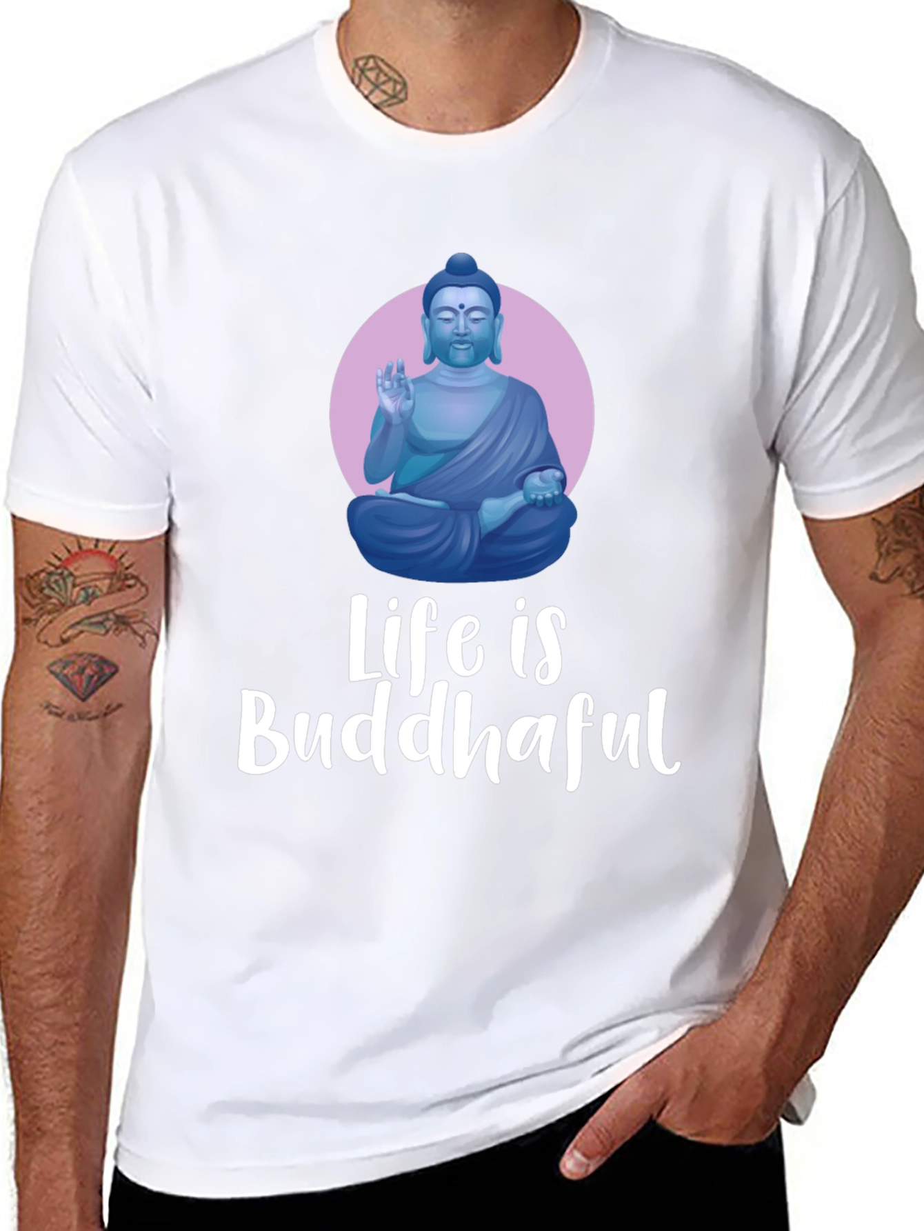 Life is Buddhaful Graphic T-Shirt