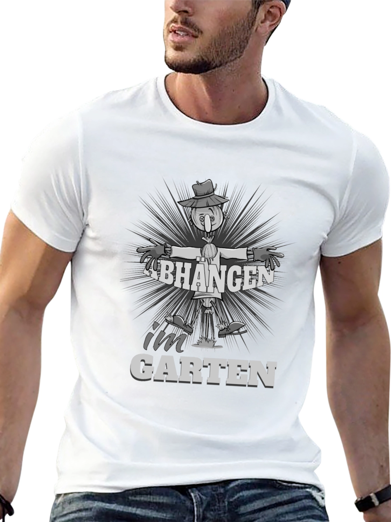 Fun Abhangen im Garten Scarecrow Graphic Tee