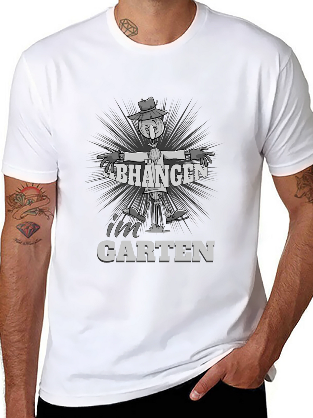 Fun Abhangen im Garten Scarecrow Graphic Tee