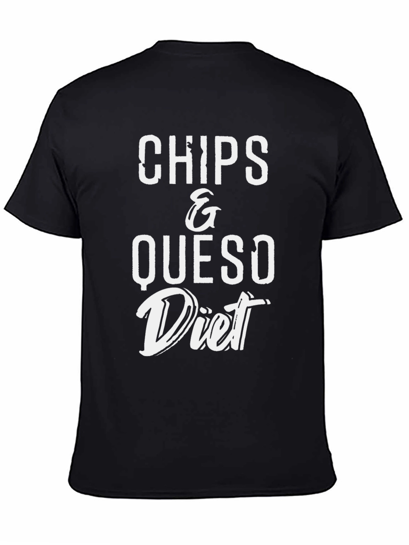 Chips & Queso Diet Graphic Tee - Unisex Black T-Shirt