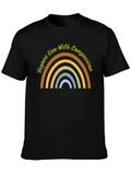Vegans Live With Compassion Rainbow Graphic T-Shirt