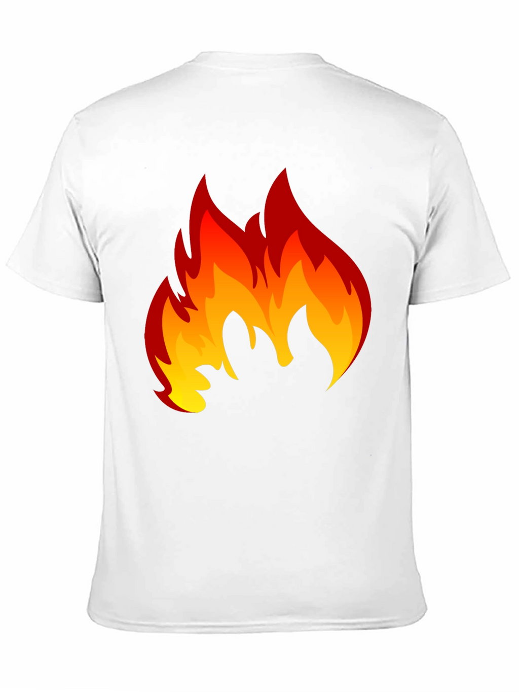 Fiery Flame Graphic Tee - Black Cotton T-Shirt