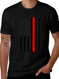 Thin Red Line Flag Graphic T-Shirt