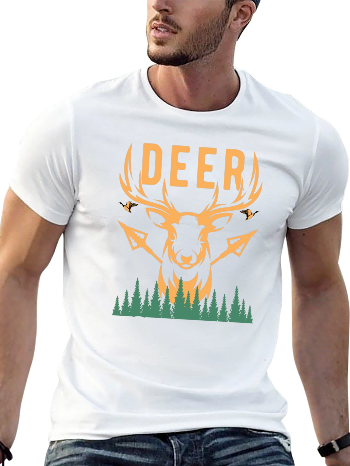 Deer Hunting Graphic Tee - Nature Lovers T-Shirt
