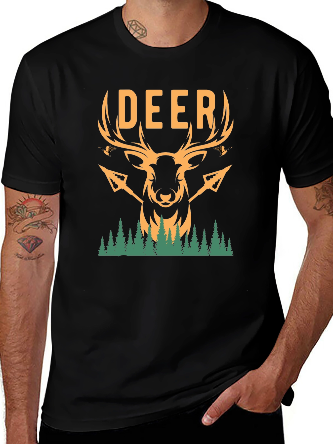 Deer Hunting Graphic Tee - Nature Lovers T-Shirt