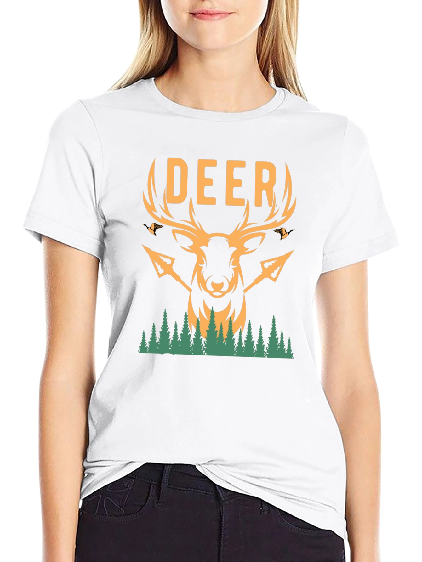 Deer Hunting Graphic Tee - Nature Lovers T-Shirt