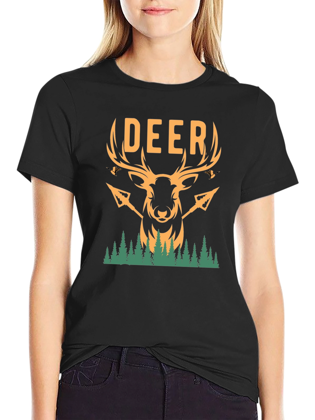 Deer Hunting Graphic Tee - Nature Lovers T-Shirt