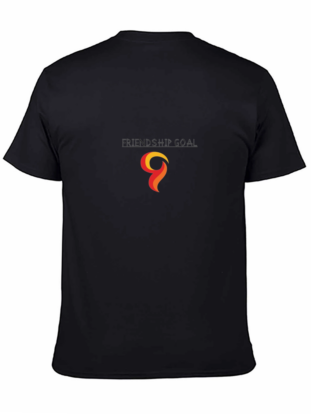 Black T-Shirt with Abstract Flame Graphic