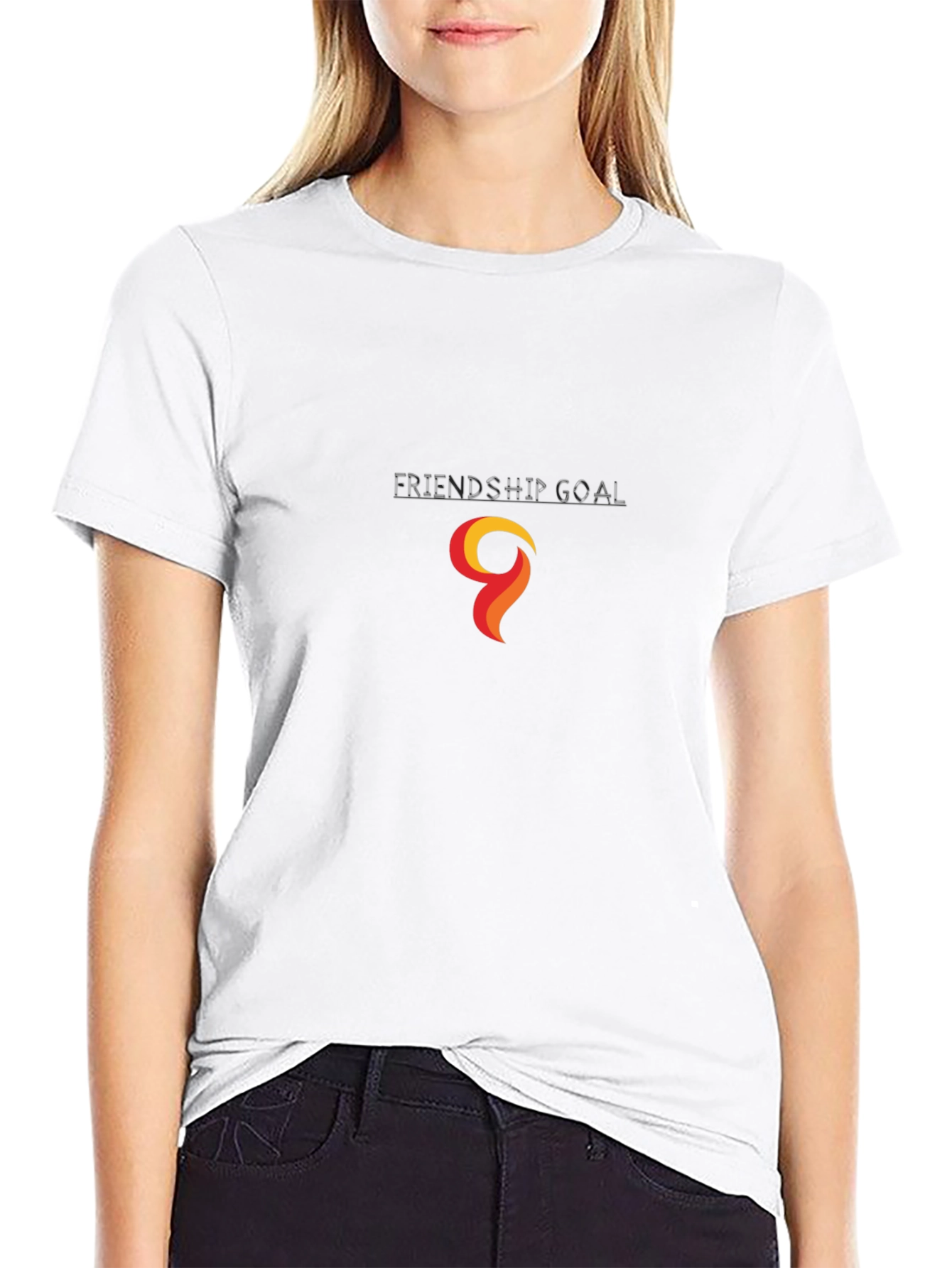 Black T-Shirt with Abstract Flame Graphic