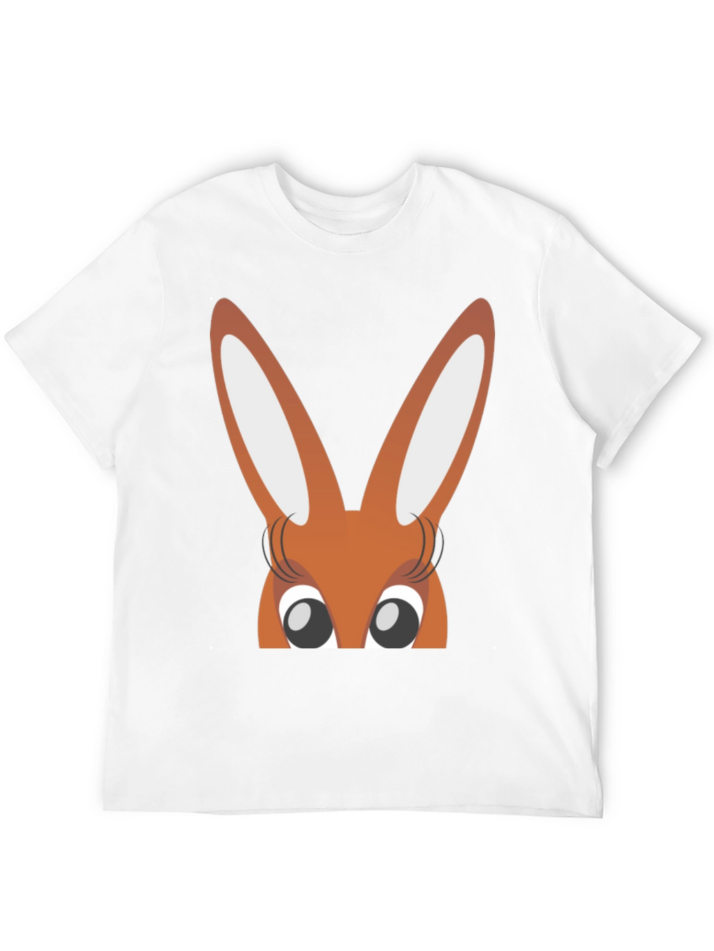 Bunny Eyes Black T-Shirt Easter Fun