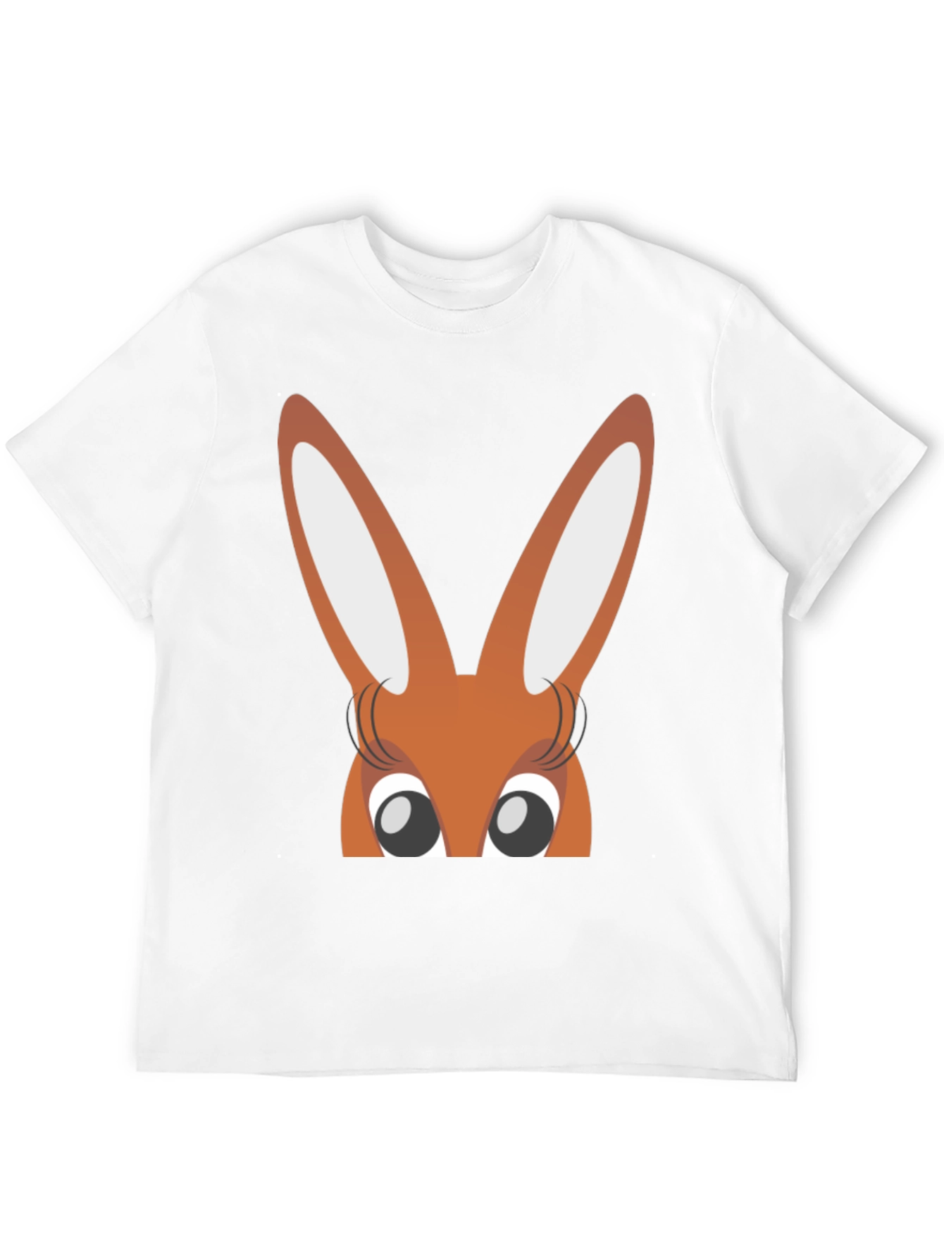 Bunny Eyes Black T-Shirt Easter Fun