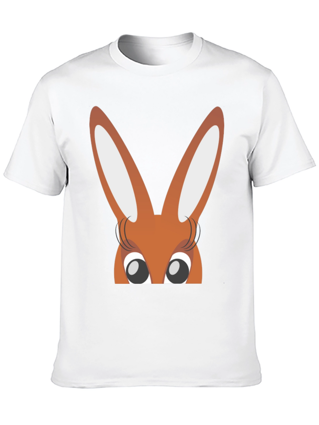 Bunny Eyes Black T-Shirt Easter Fun