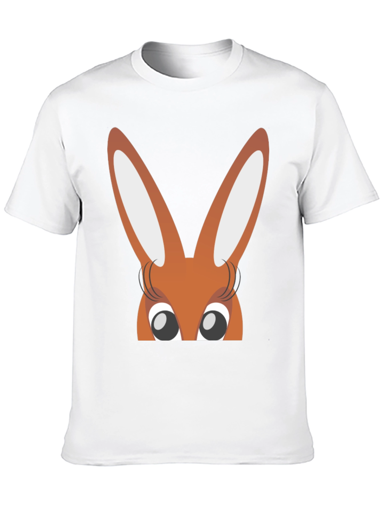 Bunny Eyes Black T-Shirt Easter Fun