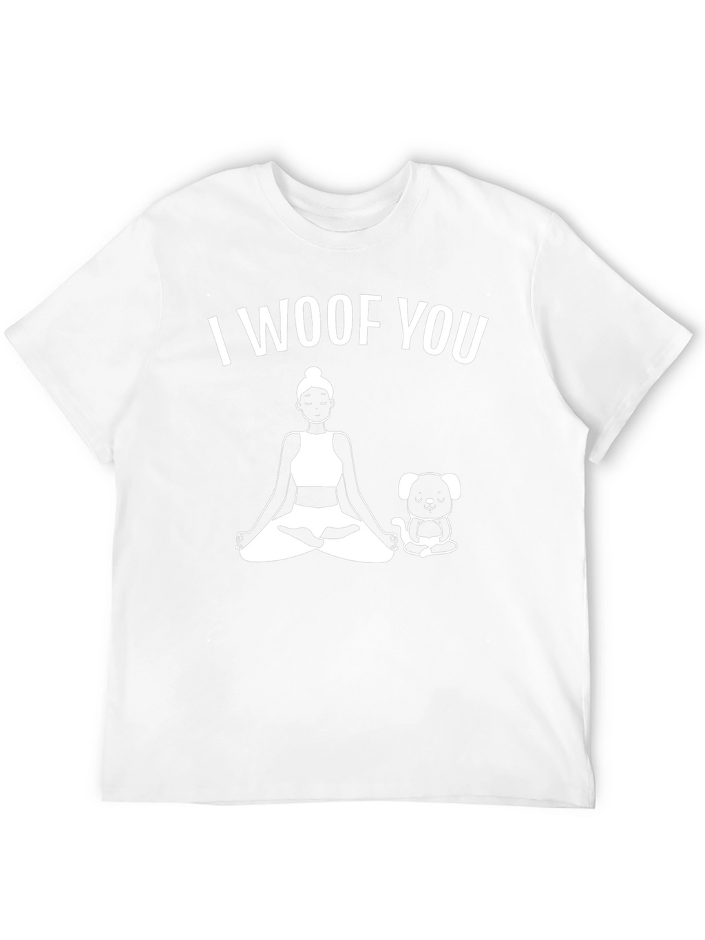 I Woof You Yoga Dog Lover Black T-Shirt