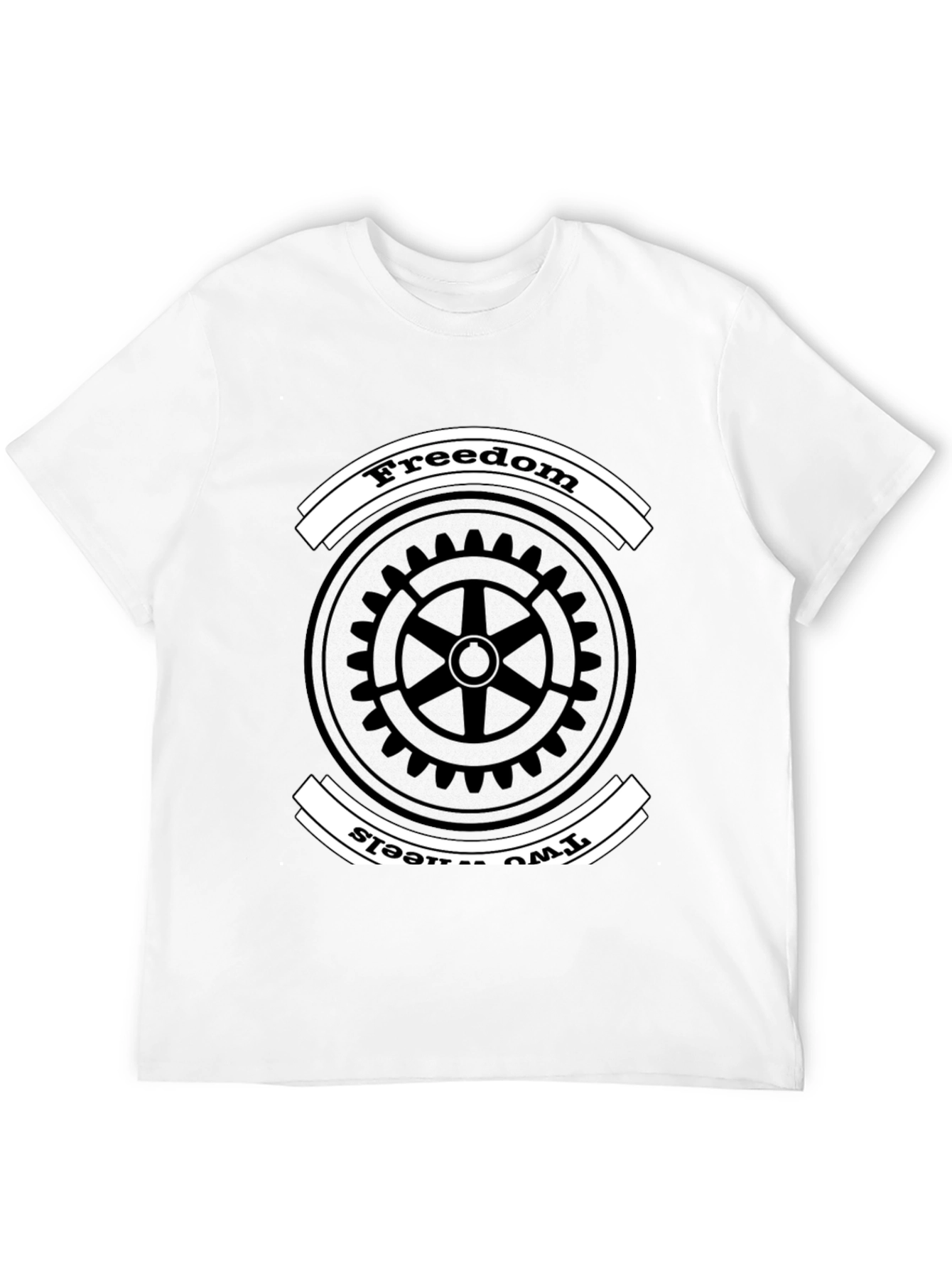 Freedom Two Wheels Graphic Tee - Black