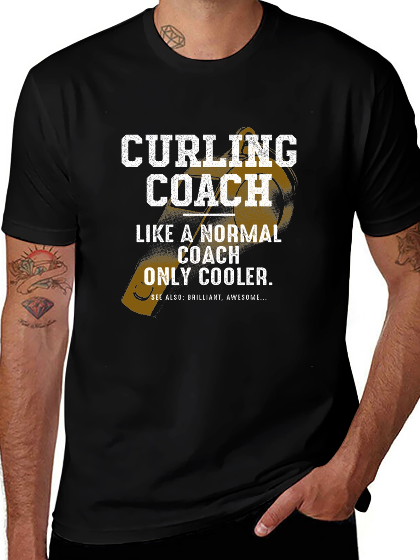 Curling Coach T-Shirt - Normal Coach Only Cooler