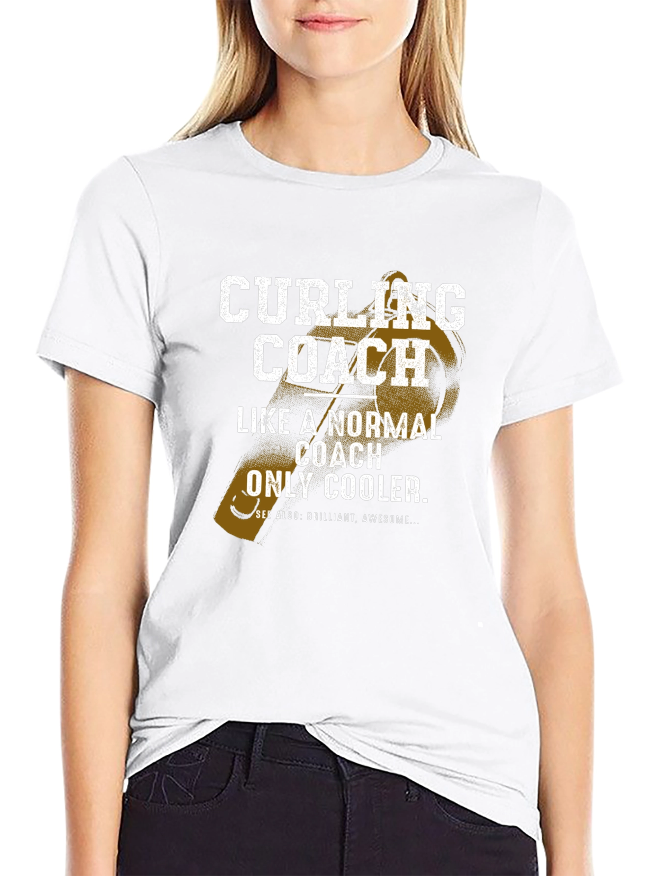 Curling Coach T-Shirt - Normal Coach Only Cooler