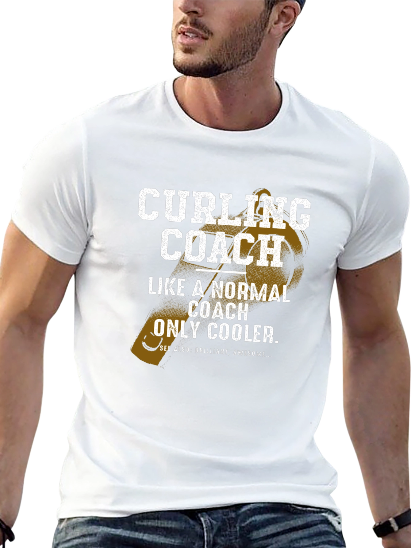 Curling Coach T-Shirt - Normal Coach Only Cooler