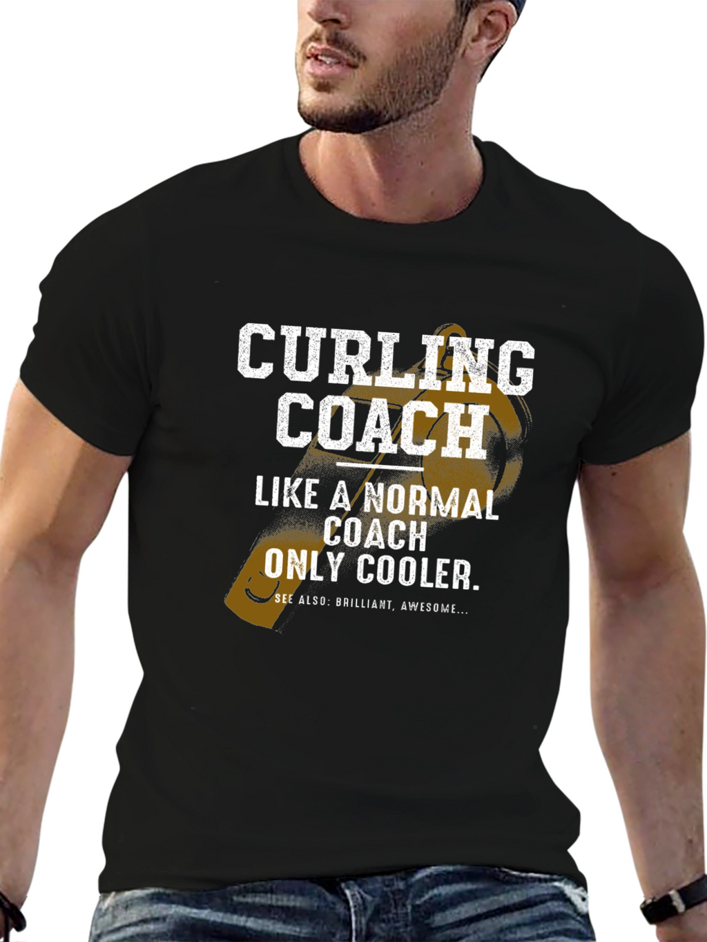 Curling Coach T-Shirt - Normal Coach Only Cooler